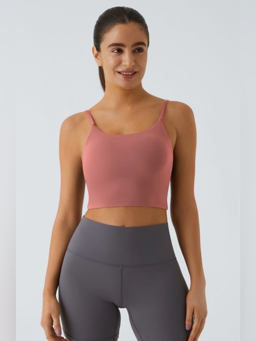 Halara Mom+Kid Collection- Girls Padded Workout Cropped Low Support Tank Top